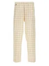 Undercover All-over Checkered Pants With Elastic Waistband