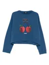 Undercover Cherry-print Sweatshirt In Blue