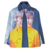 Undercover Cindy Sherman Print Yellow Polyester Silk Jacket In Brown