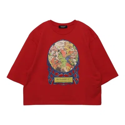 Undercover Circular Printed Graphic Tee In Red