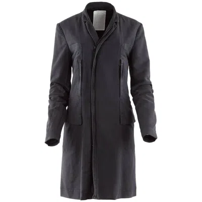 Pre-owned Undercover Clothing Charcoal Cotton Zip Pocket Car Coat In Black