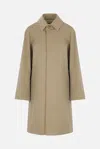 Undercover Pleated Trench Coat In Beige