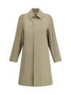 Undercover Pleated Trench Coat In Beige