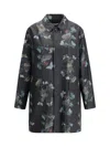 Undercover Waxed Cotton Raincoat In Black