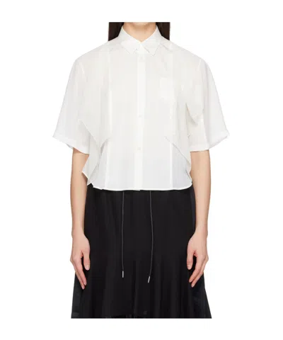 Undercover Collared Short-sleeved Shirt In White