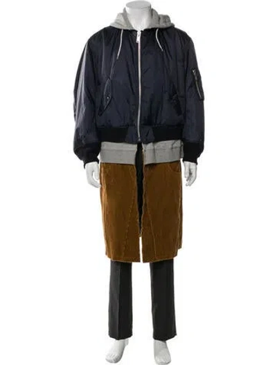 Pre-owned Undercover Colorblock Pattern Windbreaker In Blue