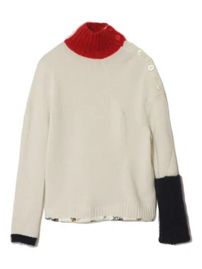 Undercover Colour-block Jumper In Neutral