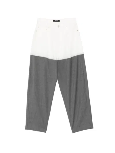 Undercover Colour-block Trousers In White