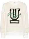 Undercover Contrast-panel Cotton Sweatshirt In White