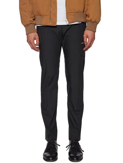 Undercover Contrasting Color Zip Pants For Men In Black