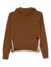 Undercover Contrasting-trim Jumper In Brown