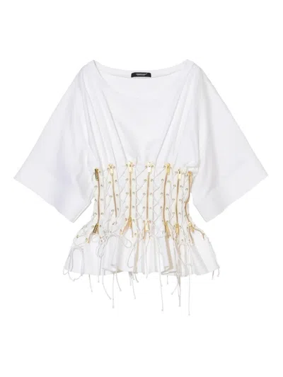 Undercover Cotton Blouse In White