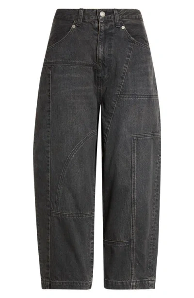 Undercover Cotton Denim Barrel Leg Jeans In Black