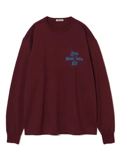 Undercover Cotton Long-sleeve T-shirt In Red