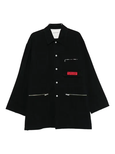Undercover Cotton Shirt Jacket In Black