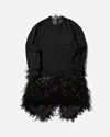 Undercover Cotton Sweat Dress In Black