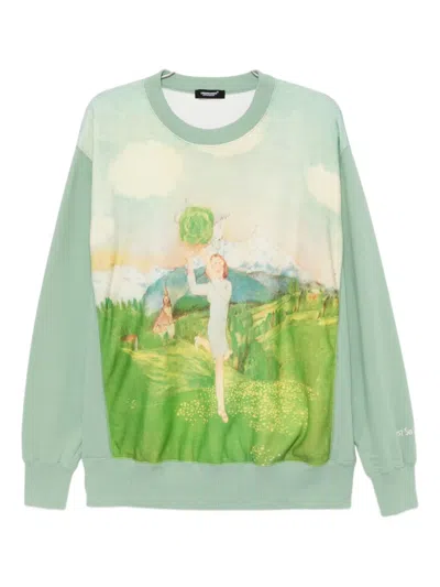 Undercover Cotton Sweatshirt In Green