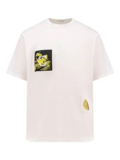 UNDERCOVER COTTON T-SHIRT WITH ICONIC APPLICATIONS