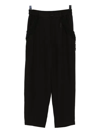 Undercover Cotton Tapered Trousers In Black