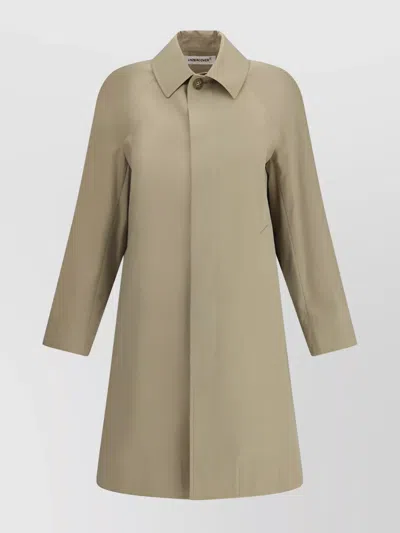 Undercover Cotton Trench With Ruching Detail In Neutral