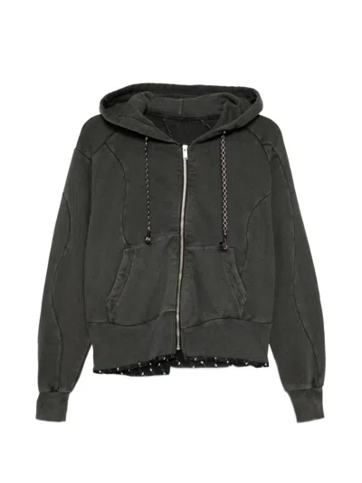 Undercover Cotton Zipped Hoodie In Gray