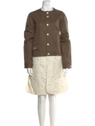 Pre-owned Undercover Crew Neck Knee-length Dress In Brown