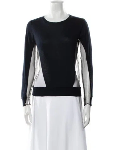 Pre-owned Undercover Crew Neck Long Sleeve Sweatshirt In Blue