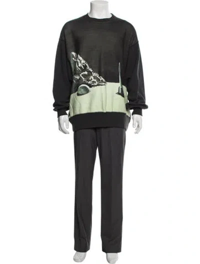 Pre-owned Undercover Crew Neck Long Sleeve Sweatshirt In Green