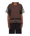 Undercover Crew Neck Patchwork T-shirt In Brown