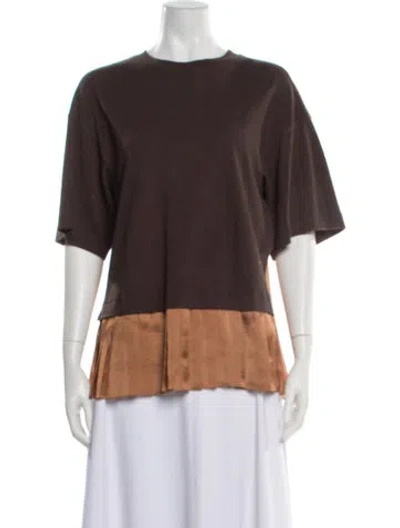 Pre-owned Undercover Crew Neck Short Sleeve Top In Brown
