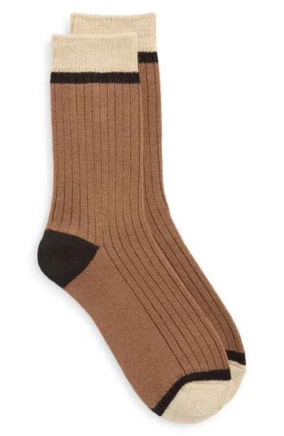 Undercover Crew Socks In Brown