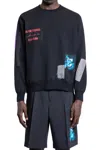 Undercover Artistic Black Printed Sweatshirt With Crew Neck Design In Black
