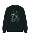 Undercover Men S Teddy Bear Signature Crewneck Sweatshirt In Black