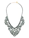 Undercover Crochet Necklace In Black