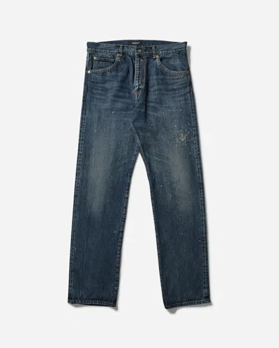 Undercover Cross Embroidery Distressed Denim Pants Light In Blue