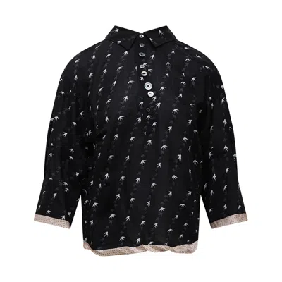 Undercover Curve Placket Pullover Top In Black