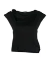 Undercover Cut-out Cotton T-shirt In Black
