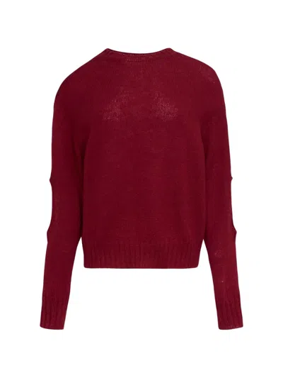 Undercover Cut-out-detail Sweater In Burgundy