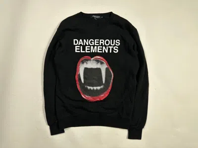 Pre-owned Undercover “dangerous Elements” Sweatshirt Crewneck In Black