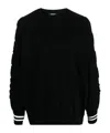 Undercover Decal Detail Long-sleeved Hoodie In Black