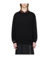 Undercover Decorative Sewing Knitted Pullover In Black