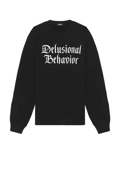 Undercover Delusional Behavior Sweatshirt In Black