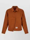 Undercover X Dickies Asymmetric-stitch Logo-patch Jacket In Brown