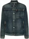 Undercover Distressed Blue Denim Jacket With Vintage Appeal In Blue