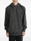 Undercover Gray Distressed Hoodie In Black