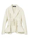 Undercover Off-white Buckle Blazer In Neutral