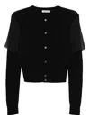 Undercover Double-layer Cardigan In Black