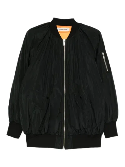 Undercover Drape Ma-1 Jacket In Black