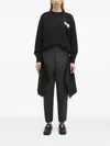 Undercover Draped-panel Trousers In Black