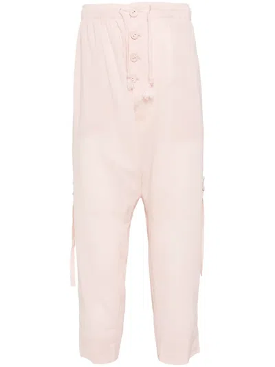 Undercover Drop-crotch Trousers In Pink